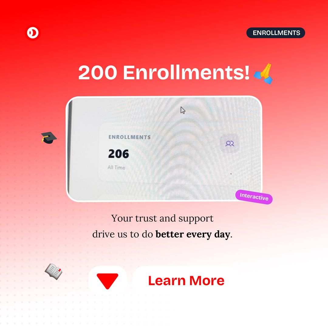 Enrollment 200 ပြည့်ခဲ့ပါပြီ! 🎉